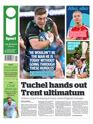 Prima Pagina "The i Paper SPORT"