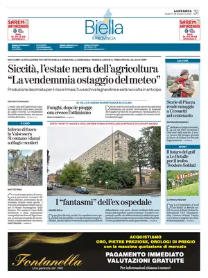 Prima Pagina "La Stampa | Biella"