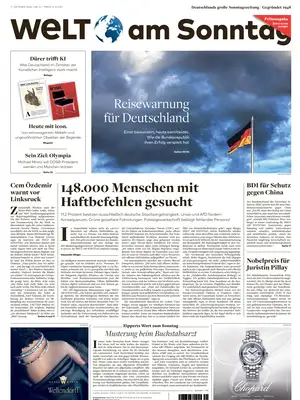 Prima Pagina "Welt am Sonntag"