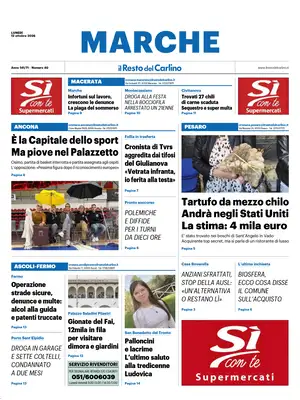 Prima Pagina "Il Resto del Carlino | Marche"