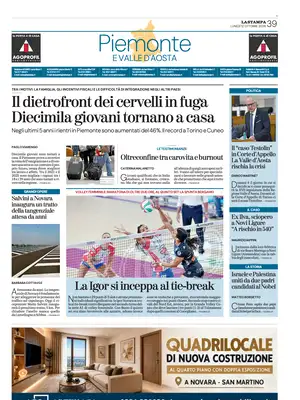 Prima Pagina "La Stampa | Piemonte e Valle d'Aosta"