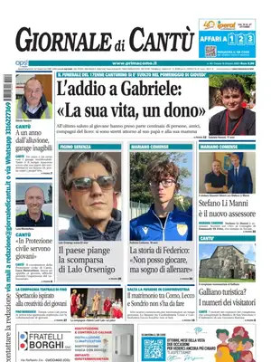 Prima Pagina "Giornale di Cantù"