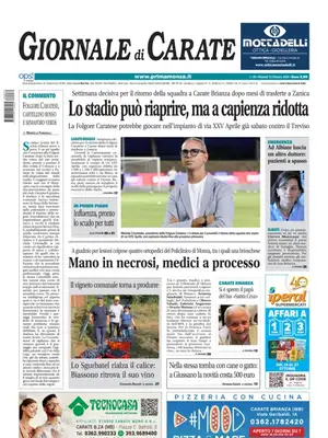 Prima Pagina "Giornale di Carate"