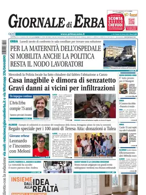 Prima Pagina "Giornale di Erba"