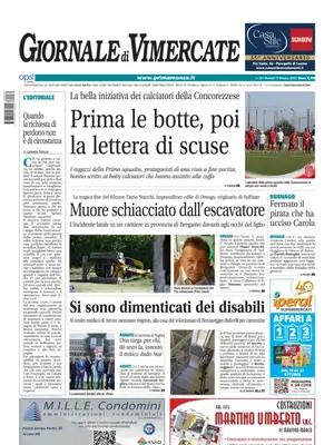 Prima Pagina "Giornale di Vimercate"