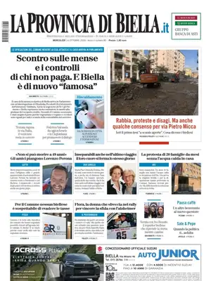 Prima Pagina "La Provincia di Biella"