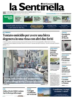 Prima Pagina "La Sentinella del Canavese"