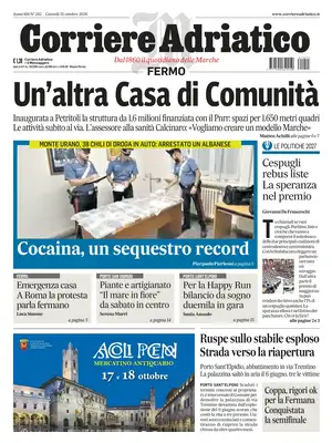 Prima Pagina "Corriere Adriatico | Fermo"