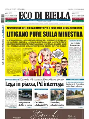 Prima Pagina "Eco di Biella"