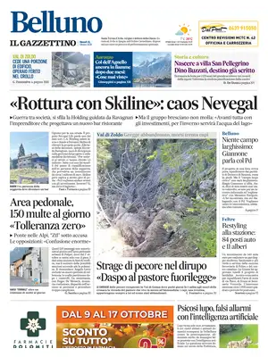 Prima Pagina "Il Gazzettino | Belluno"