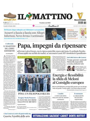 Prima Pagina "Il Mattino"