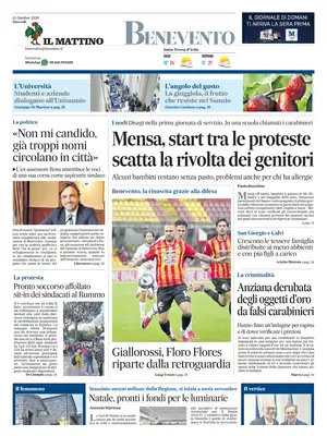 Prima Pagina "Il Mattino | Benevento"