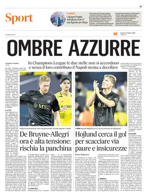 Prima Pagina "Il Mattino SPORT"