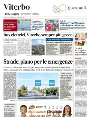 Prima Pagina "Il Messaggero | Viterbo"