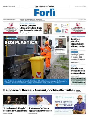 Prima Pagina "Il Resto del Carlino | Forlì"