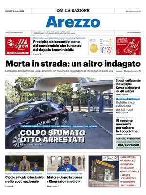 Prima Pagina "La Nazione | Arezzo"