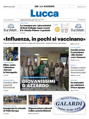 Prima Pagina "La Nazione | Lucca"