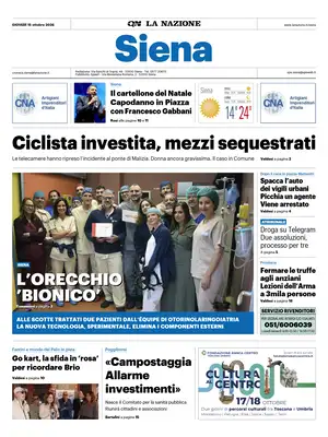 Prima Pagina "La Nazione | Siena"