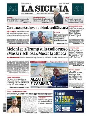 Prima Pagina "La Sicilia"
