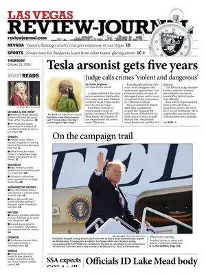 Prima Pagina "Las Vegas Review-Journal"