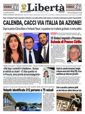 Prima Pagina "Libertà Sicilia"