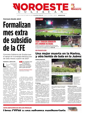 Prima Pagina "Noroeste"