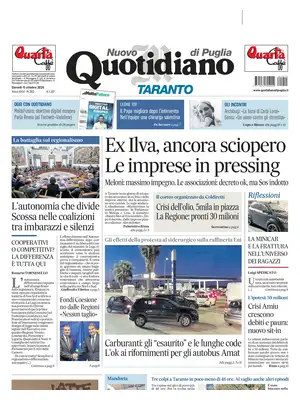 Prima Pagina "Nuovo Quotidiano di Puglia | Taranto"