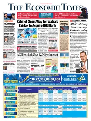 Prima Pagina "The Economic Times"