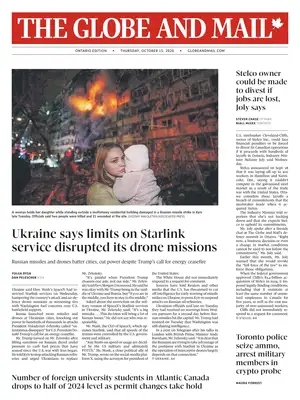Prima Pagina "The Globe and Mail"