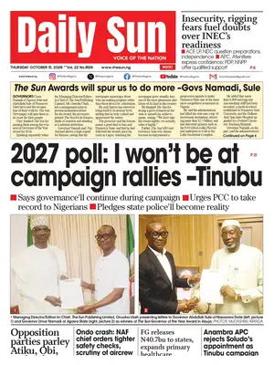 Prima Pagina "The Sun (Nigeria)"