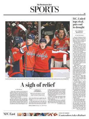 Prima Pagina "The Washington Post SPORTS"
