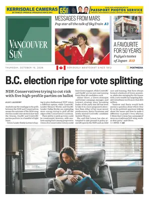 Prima Pagina "Vancouver Sun"