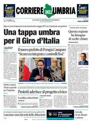 Prima Pagina "Corriere dell'Umbria"