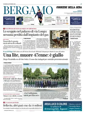 Prima Pagina "Corriere della Sera | Bergamo"