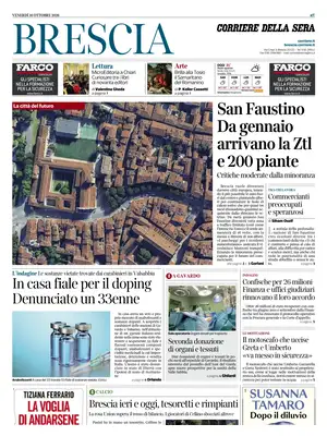 Prima Pagina "Corriere della Sera | Brescia"
