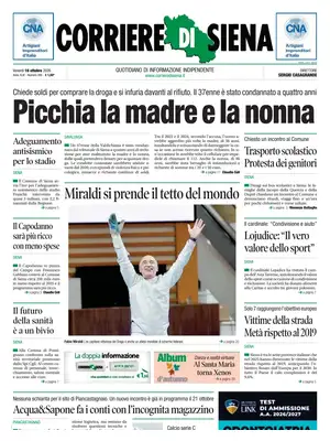 Prima Pagina "Corriere di Siena"