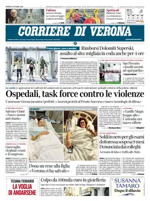 Prima Pagina "Corriere di Verona"