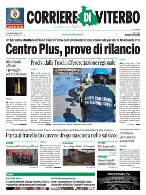 Prima Pagina "Corriere di Viterbo"