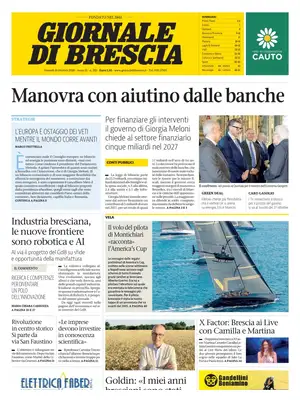 Prima Pagina "Giornale di Brescia"