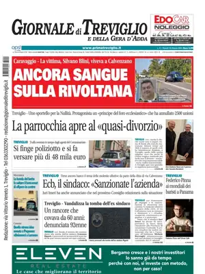 Prima Pagina "Giornale di Treviglio"