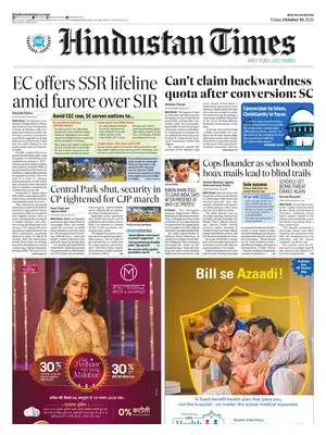 Prima Pagina "Hindustan Times"
