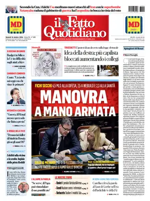 Prima Pagina "Il Fatto Quotidiano"