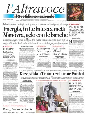Prima Pagina "l'Altravoce | Il Quotidiano del Sud"