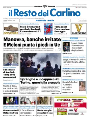 Prima Pagina "Il Resto del Carlino"