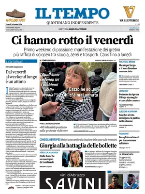Prima Pagina "Il Tempo"