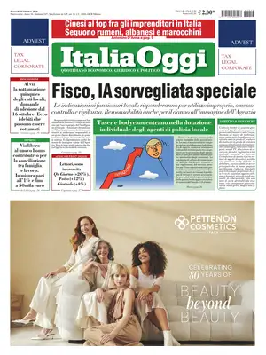 Prima Pagina "ItaliaOggi"