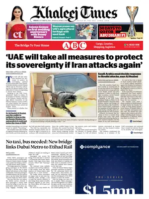 Prima Pagina "Khaleej Times"
