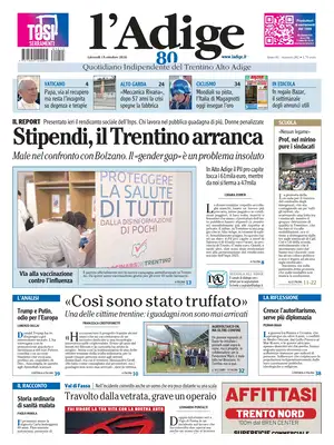 Prima Pagina "L'Adige"
