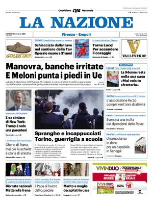 Prima Pagina "La Nazione"
