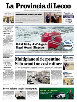 Prima Pagina "La Provincia di Lecco"